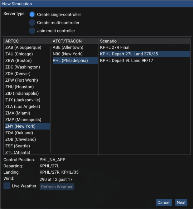 configuration dialog box